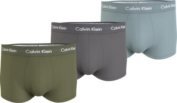 Calvin Klein LOW RISE TRUNK 3PK Erkek Yeşil Boxer Set