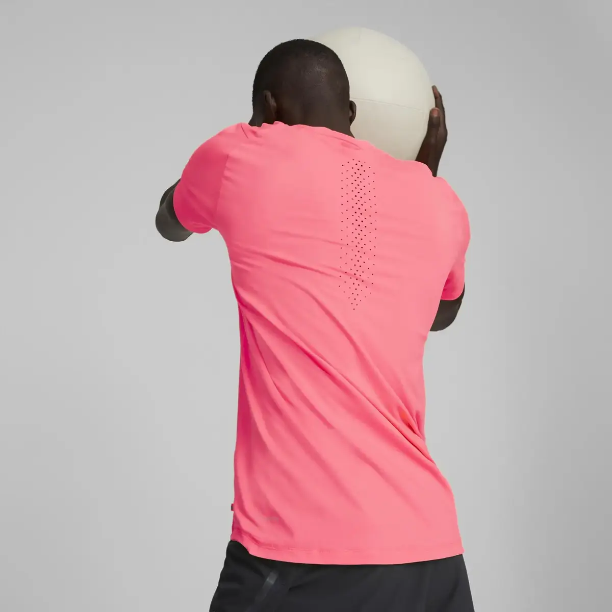 Puma Run Cloudspun Tee M Pembe Erkek Koşu Ve Performans T-Shirt