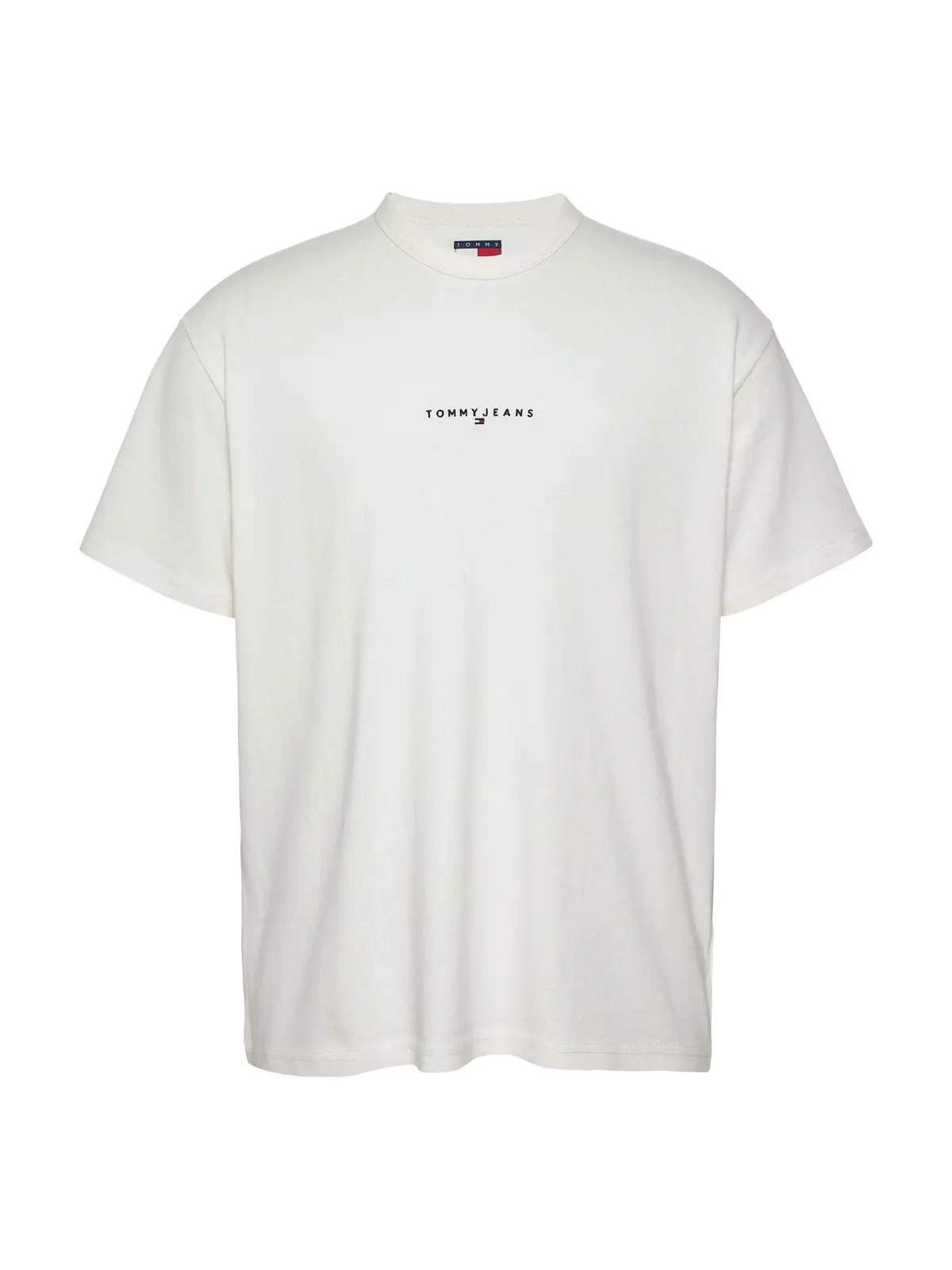 Tommy Hilfiger TJM RLX LINEAR LOGO, YBL Beyaz Erkek T-Shirt