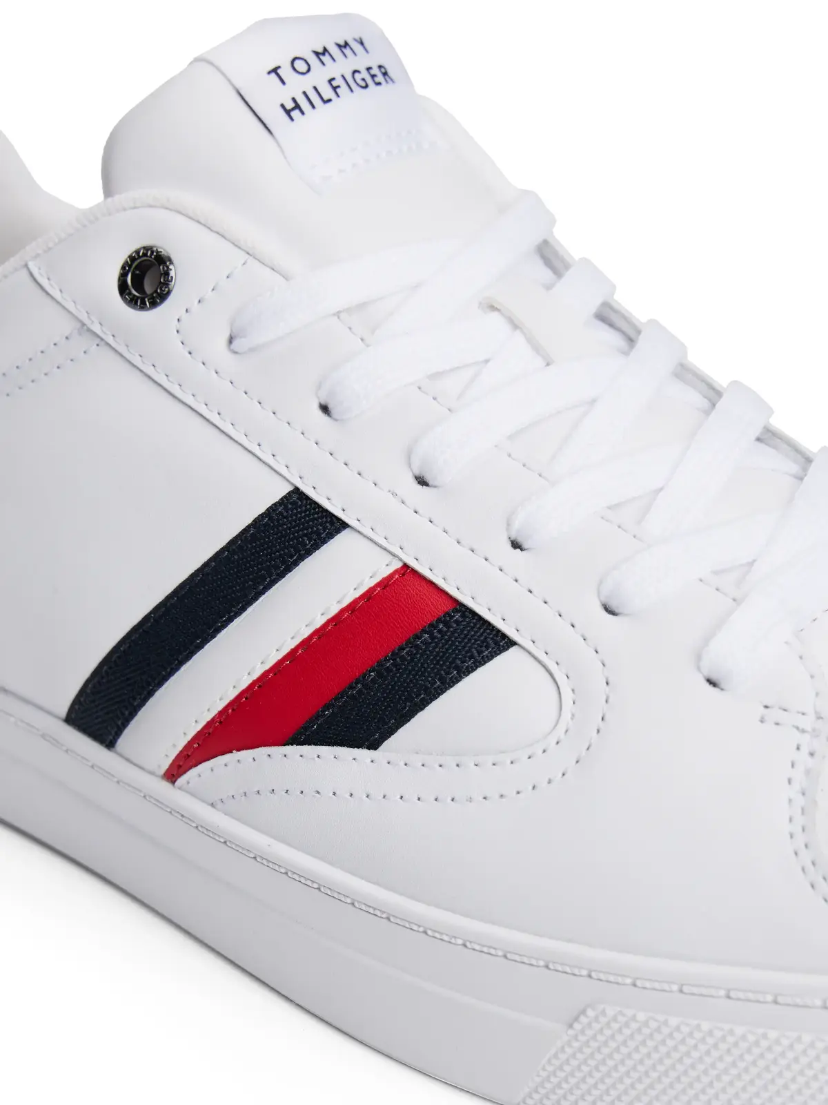 Tommy Hilfiger ICON COURT STRIPES, YBS Beyaz Erkek Günlük Spor Ayakkabı
