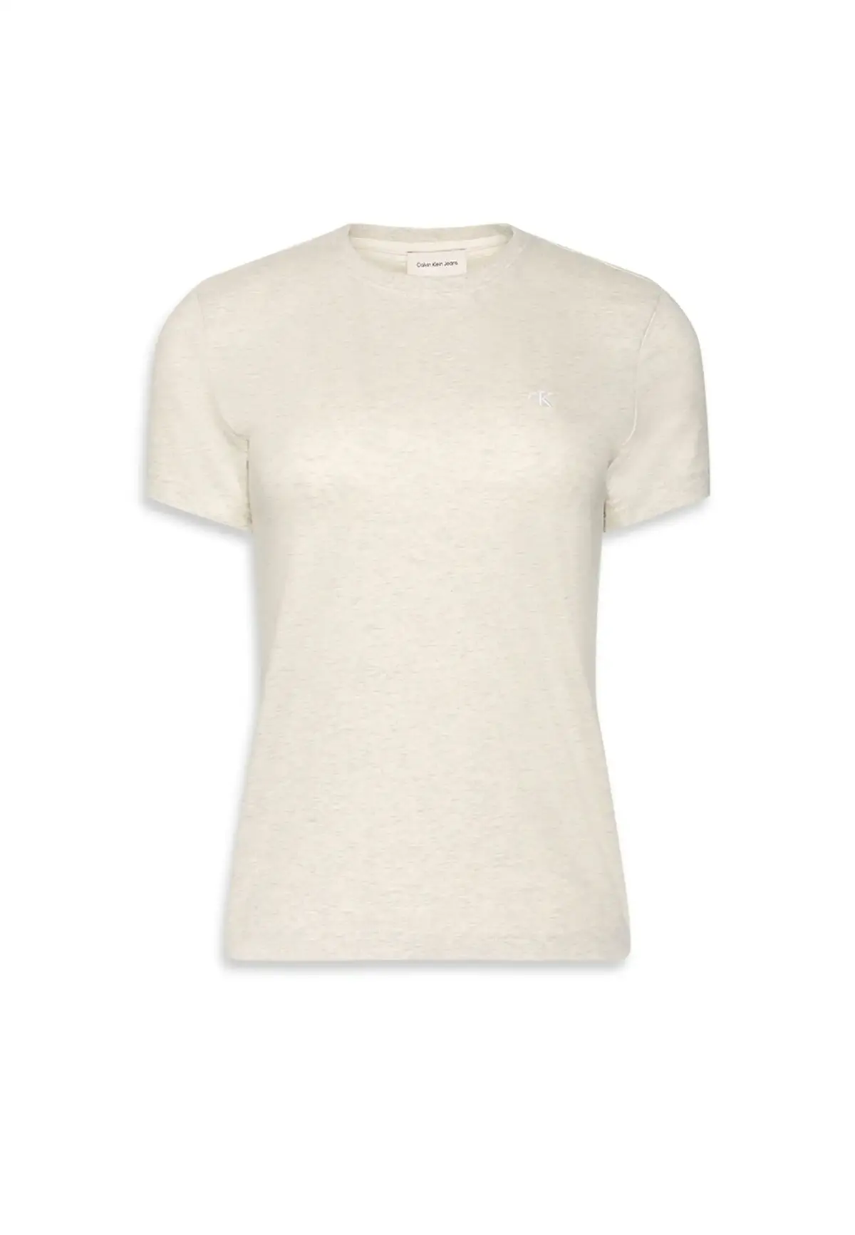 Calvin Klein SS MONOGRAM CREW TEE, P4P, XS Krem Kadın T-Shirt