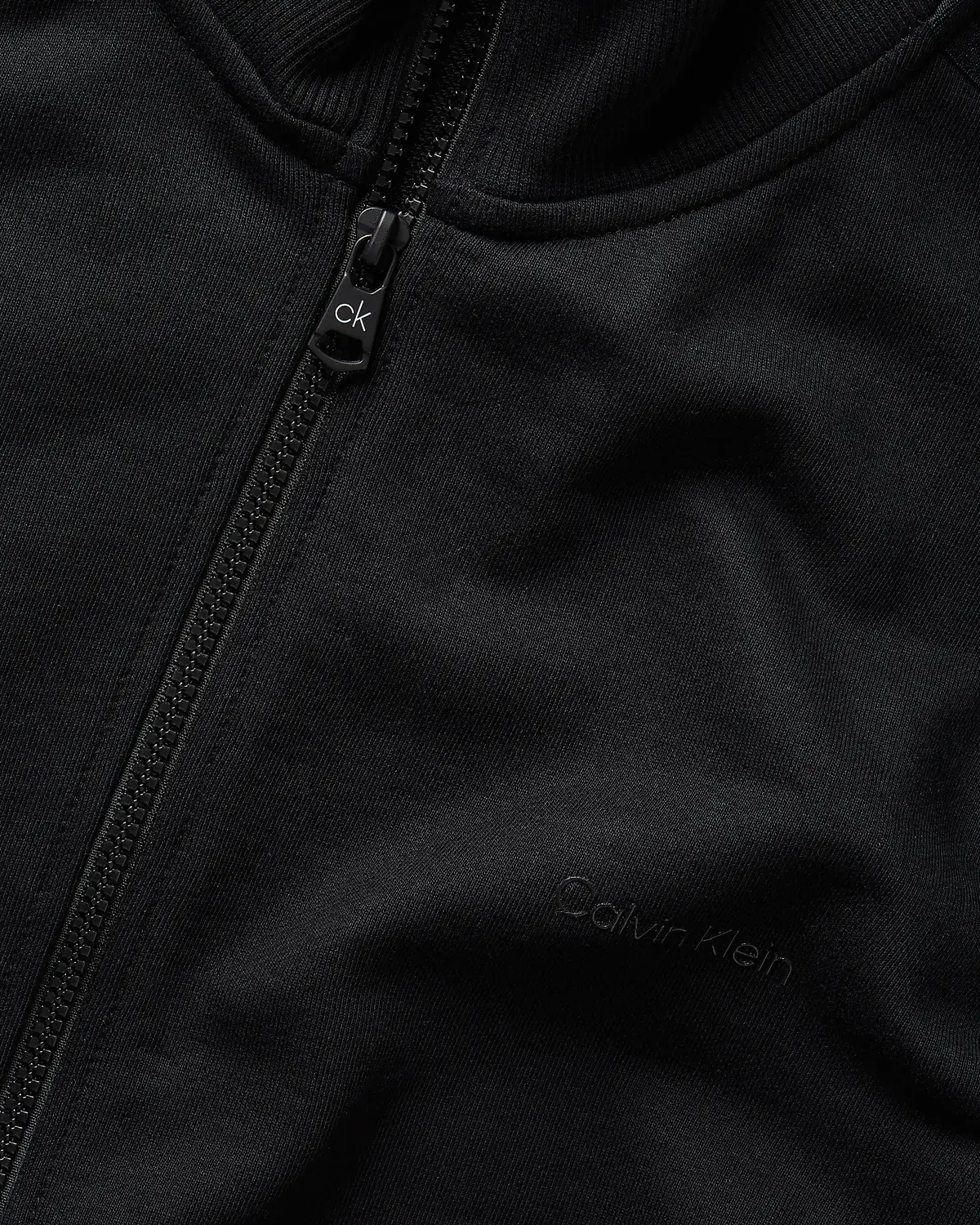 Calvin Klein TONAL LOGO TAPE ZIP- Erkek Siyah Sweatshirt