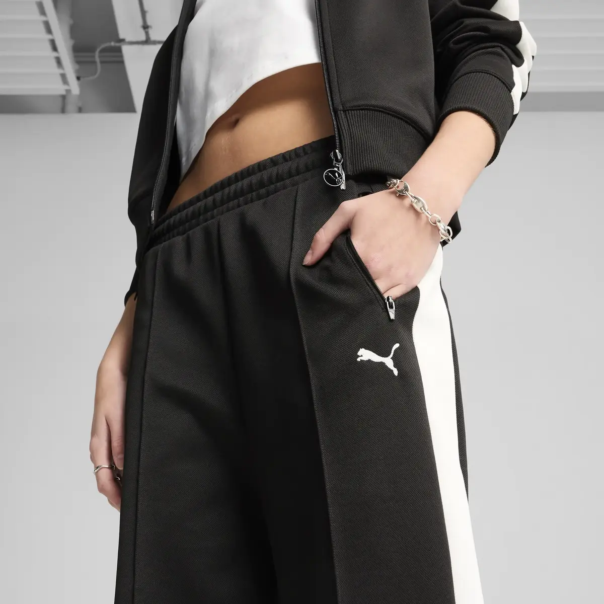 Puma T7 ALWAYS ON Straight Pants Siyah Kadın Eşofman Altı