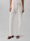Calvin Klein SIGNATURE 90s STRAIGHT Beyaz Kadın Kot Pantolon