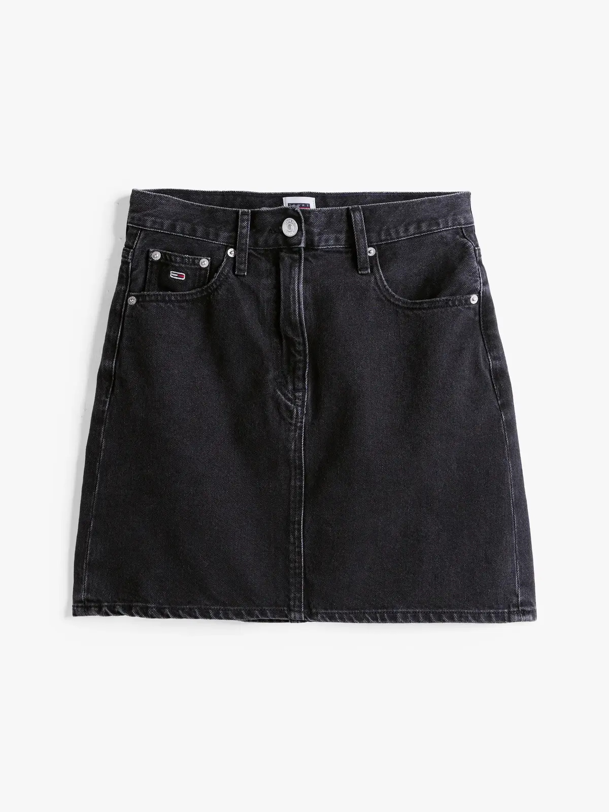 Tommy Hilfiger MOM SKIRT BI8080, 1BZ Siyah Kadın Elbise-Etek