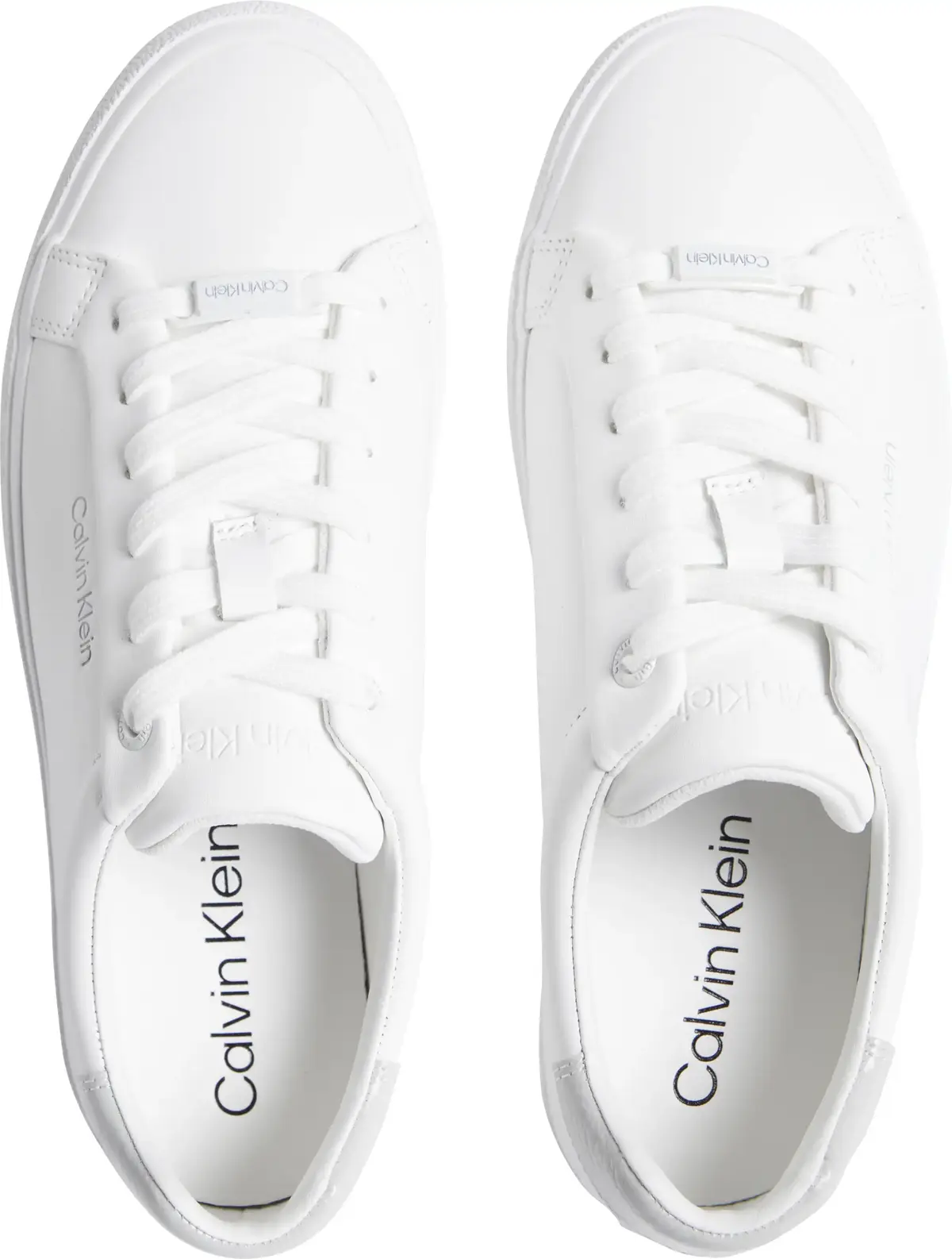 Calvin Klein VULC LACE UP TEXTURE, 02U Beyaz Kadın Spor Ayakkabı & Sneaker