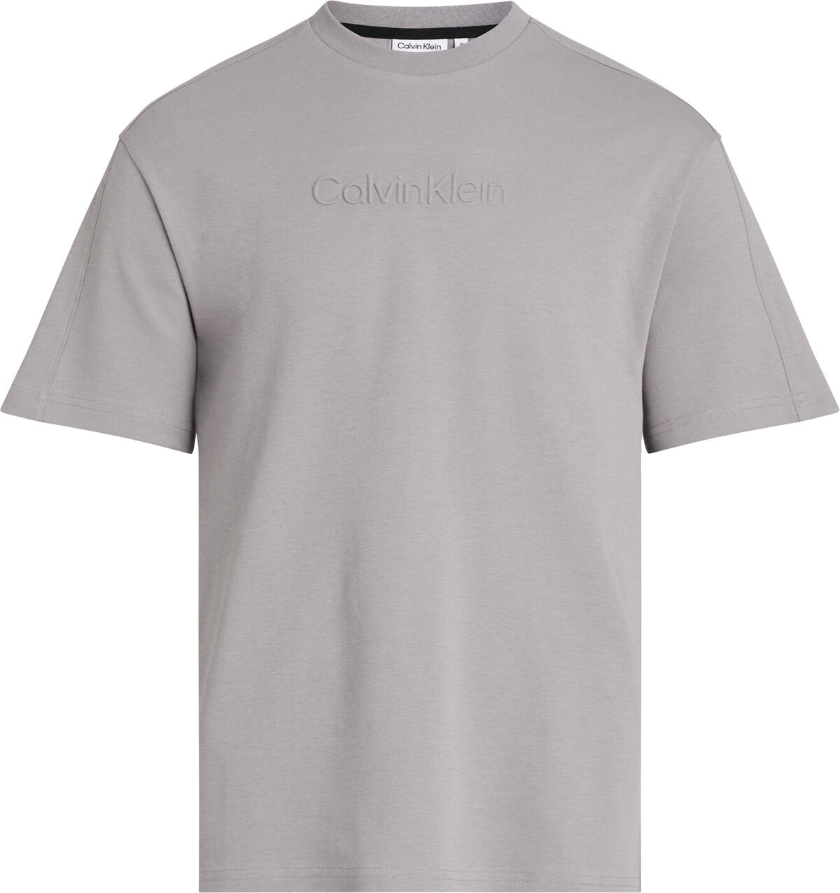 Calvin Klein EMBOSSED LOGO COMFOR Erkek Gri T-Shirt