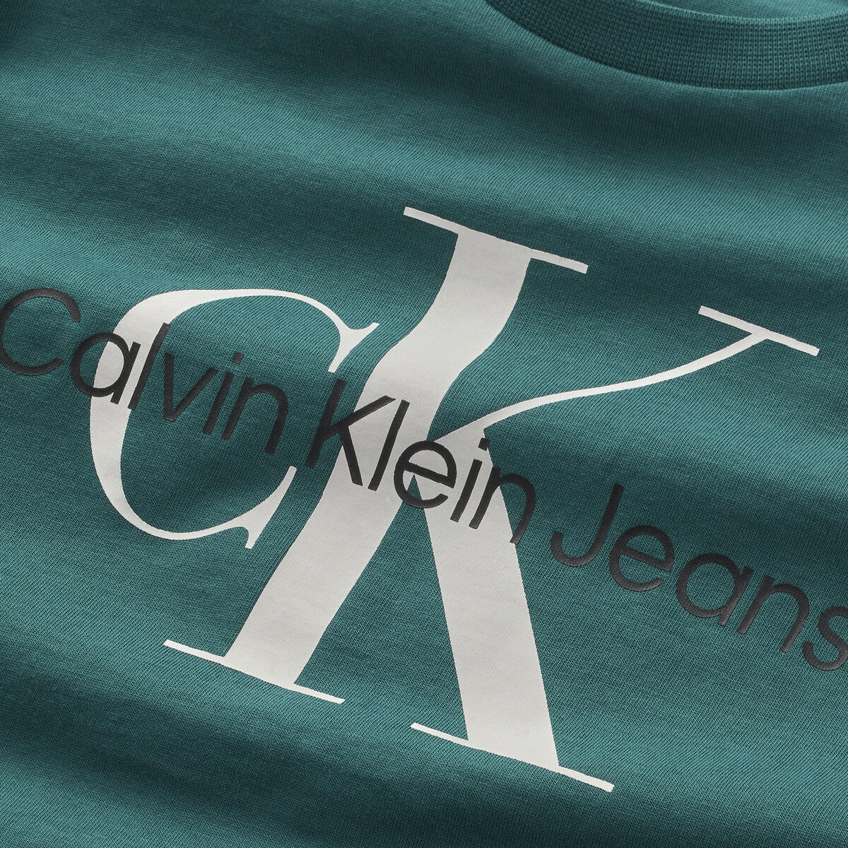 Calvin Klein CK MONOGRAM SS T-SHI Erkek Yeşil T-Shirt