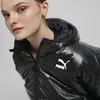 Puma Classics Shiny Padded Jacket Siyah Parlak Kadın Kapüşonlu Şişme Mont