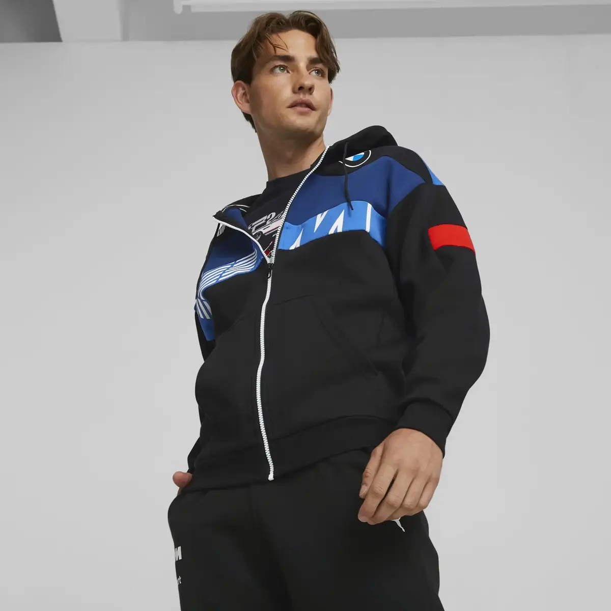 Puma Bmw Mms Sds Sweat Jacket Siyah Erkek Fermuarlı Sweatshirt