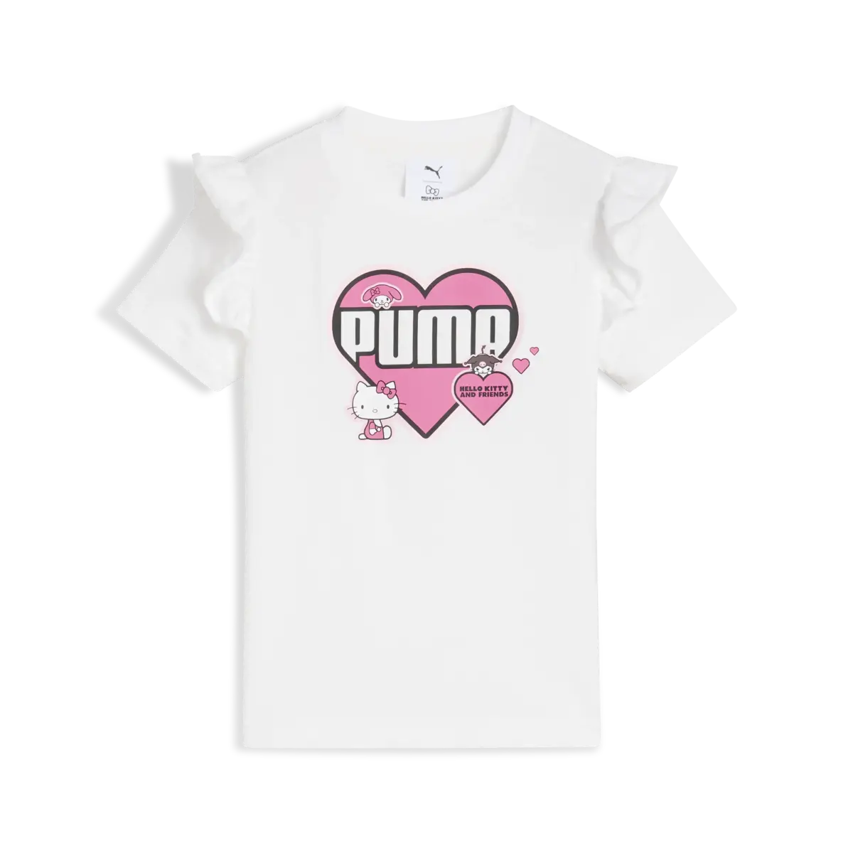 Puma X HK&FR Ruffle Tee Beyaz Kız Çocuk Tişört