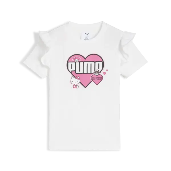 Puma X HK&FR Ruffle Tee Beyaz Kız Çocuk Tişört