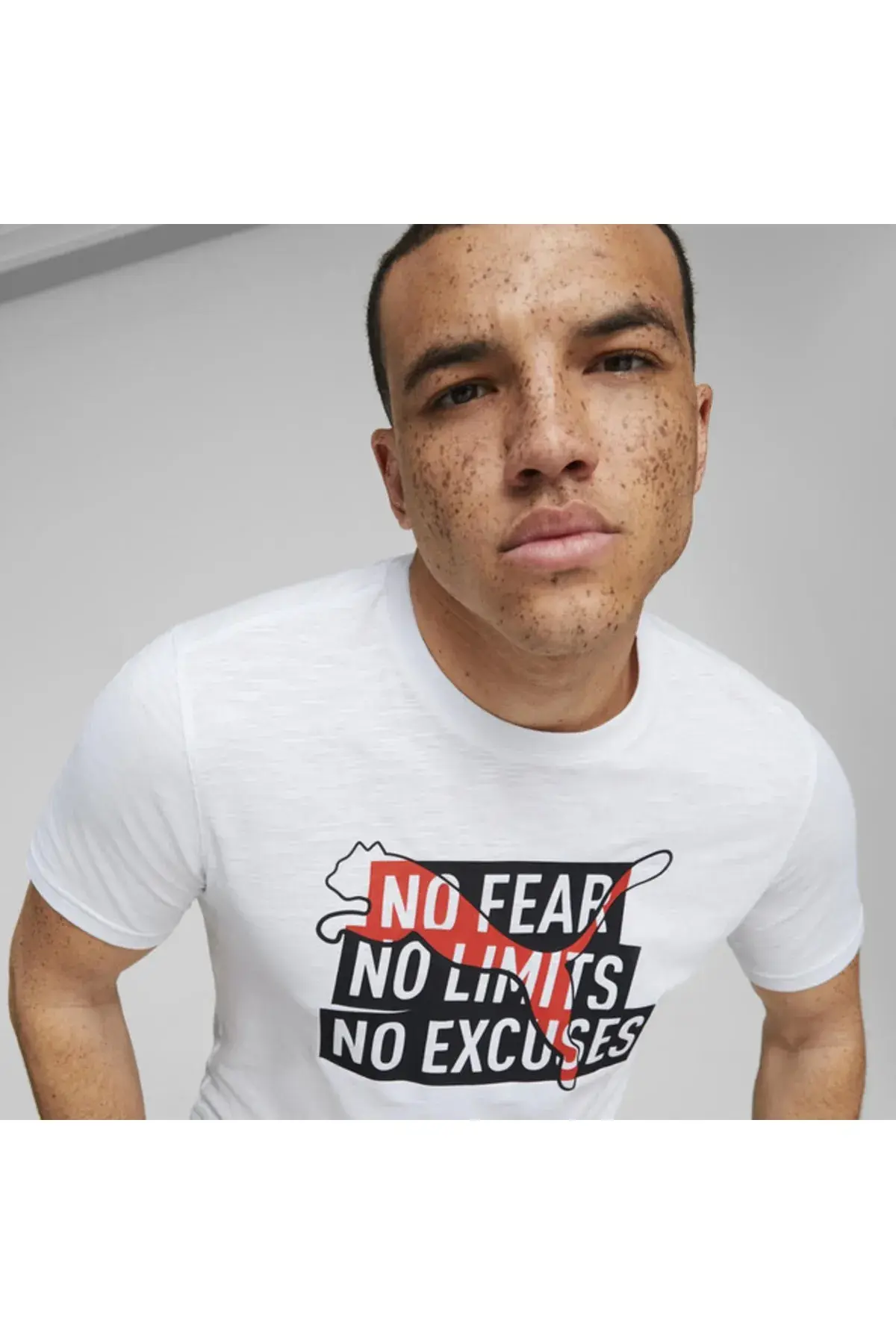 Puma Performance Slogan Cat Tee Beyaz Erkek Koşu Ve Performans T-Shirt