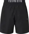 Calvin Klein MEDIUM DOUBLE WB-NOS Erkek Siyah Deniz Şortu