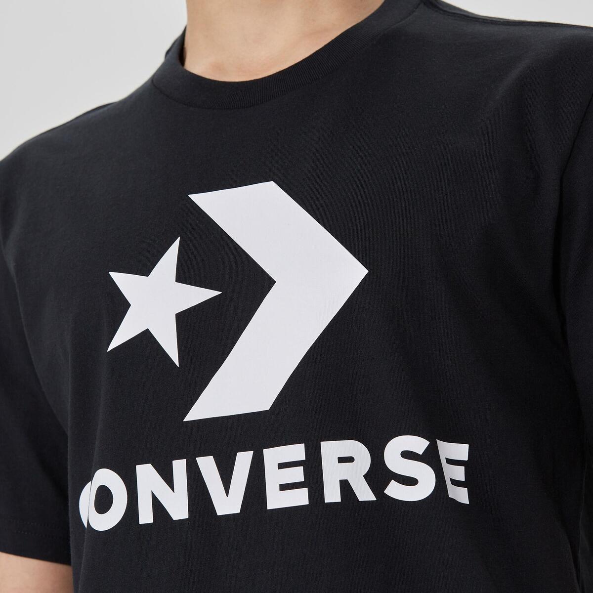 Converse STAR CHEVRON TEE COZY MOSS Siyah Unisex T-Shirt