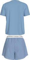 Calvin Klein S/S TEE SHORT SET Mavi Kadın Eşofman Takımı Calvin Klein S/S TEE SHORT SET Mavi Kadın Eşofman Takımı
