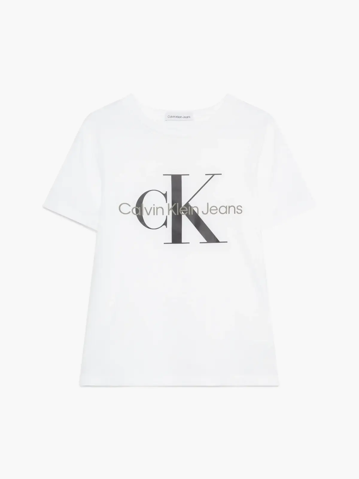Calvin Klein MONOGRAM LOGO T-SHIR Erkek Beyaz T-Shirt