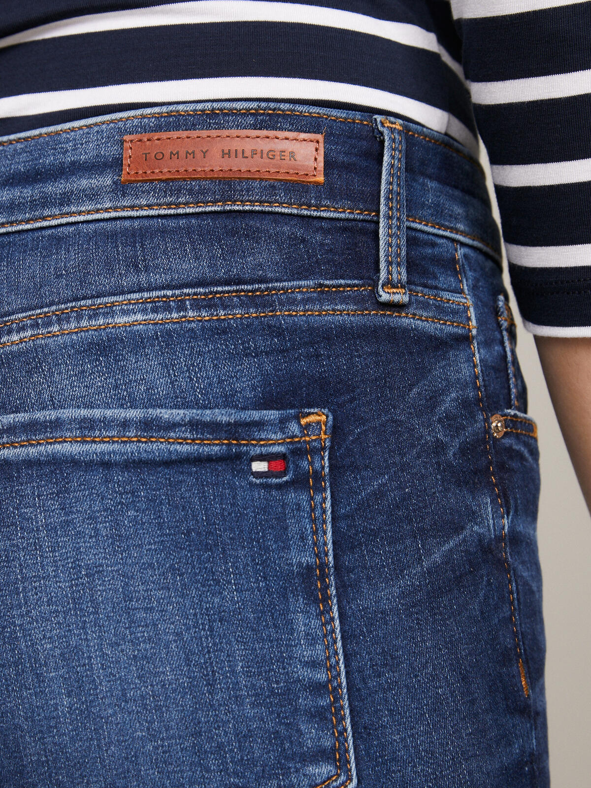 Tommy Hilfiger HERITAGE COMO SKINNY Kadın Mavi Kot Pantolon