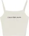 Calvin Klein MONOGRAM TOWELLING S Kadın Krem T-Shirt