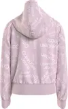 Calvin Klein STACKED LOGO AOP ZIP Kadın Pembe Sweatshirt