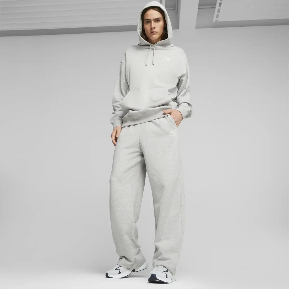 Puma Teveris NITRO Ash Gray-New Navy Gri Erkek Günlük Spor Ayakkabı