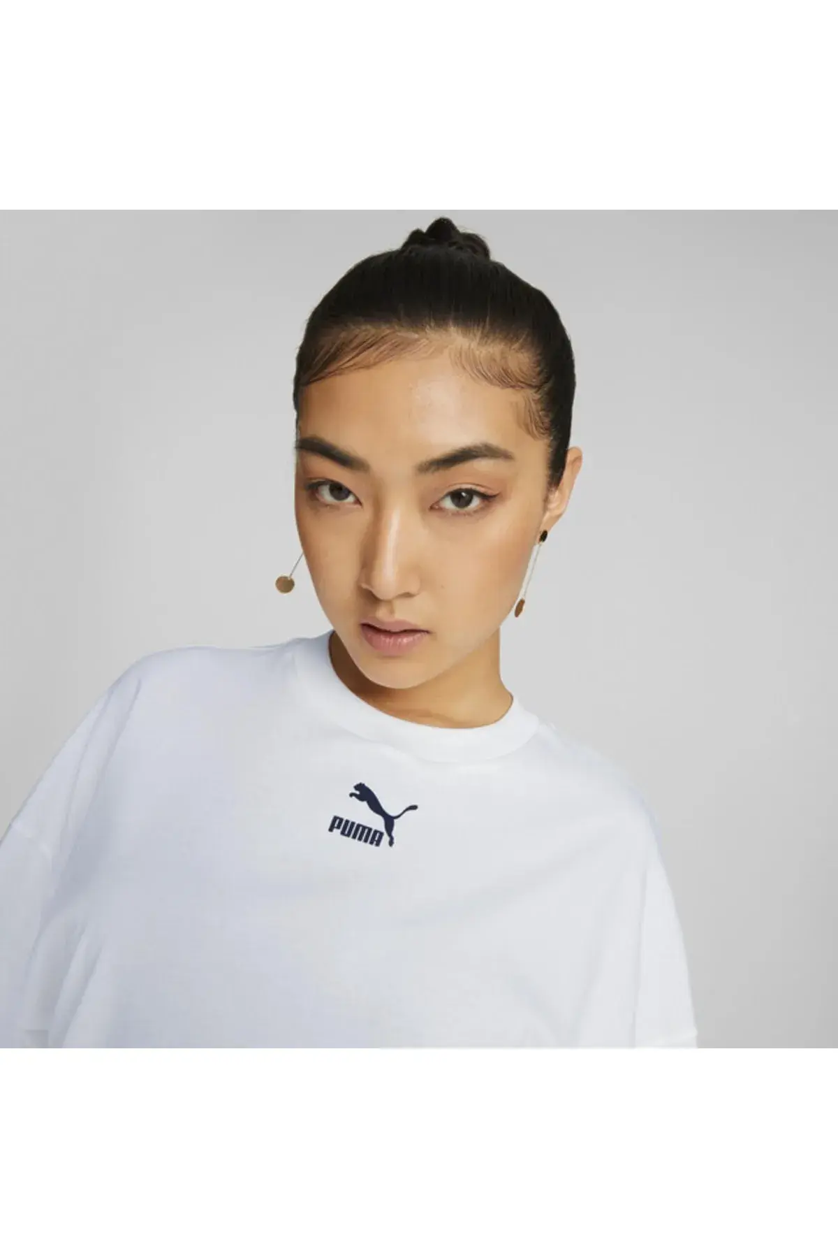 Puma Classics Oversized Tee Beyaz Kadın T-Shirt