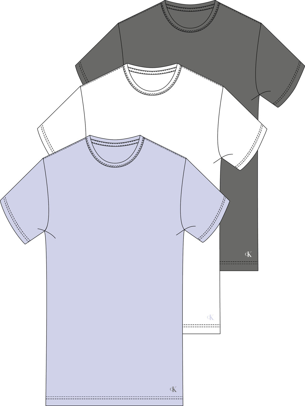 Calvin Klein S/S CREW NECK 3PK Erkek T-Shirt Calvin Klein S/S CREW NECK 3PK Erkek T-Shirt