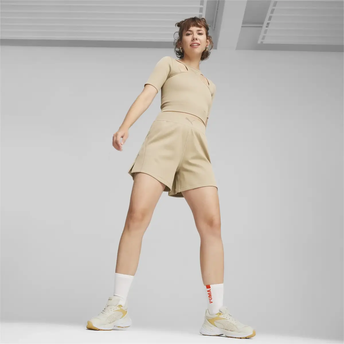 Puma Velophasis Jelly Glitter Wns Bej Kadın Günlük Spor Ayakkabı
