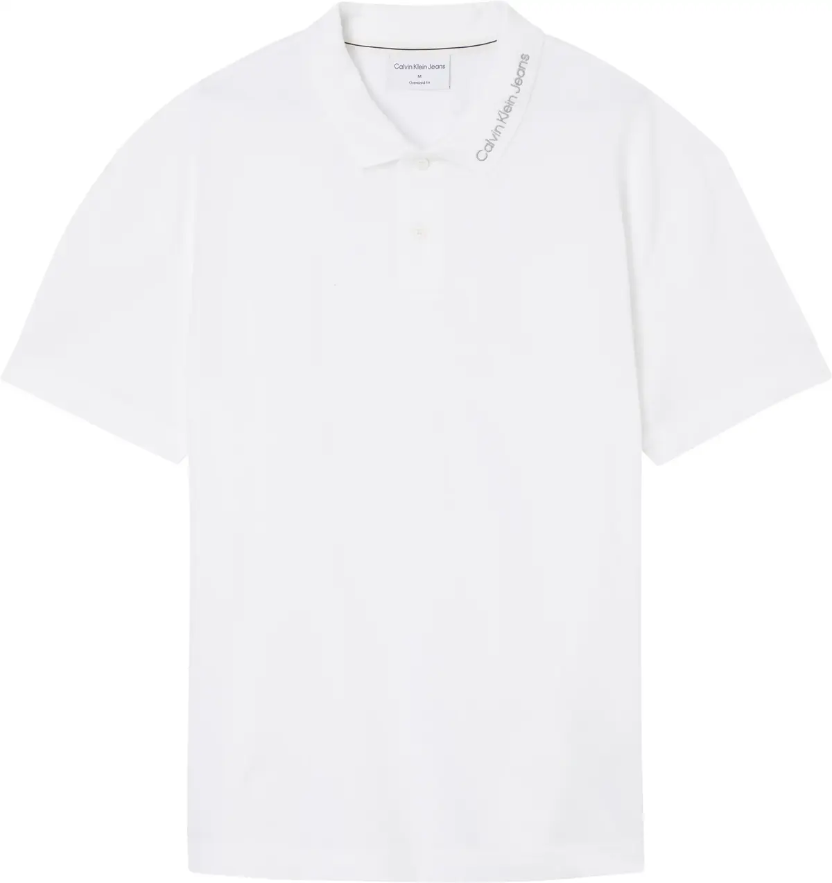 Calvin Klein INSTITUTIONAL COLLAR Erkek Beyaz Polo T-Shirt