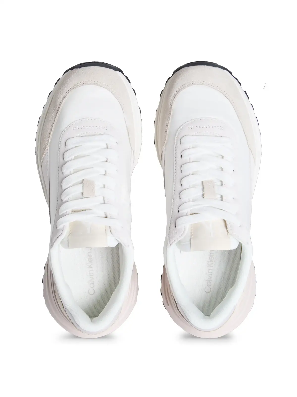 Calvin Klein HIKE RUNNER MG NYLON, 02R Beyaz Kadın Spor Ayakkabı & Sneaker