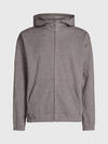 Calvin Klein PW - FZ Hoodie Gri Erkek Fermuarlı Ceket