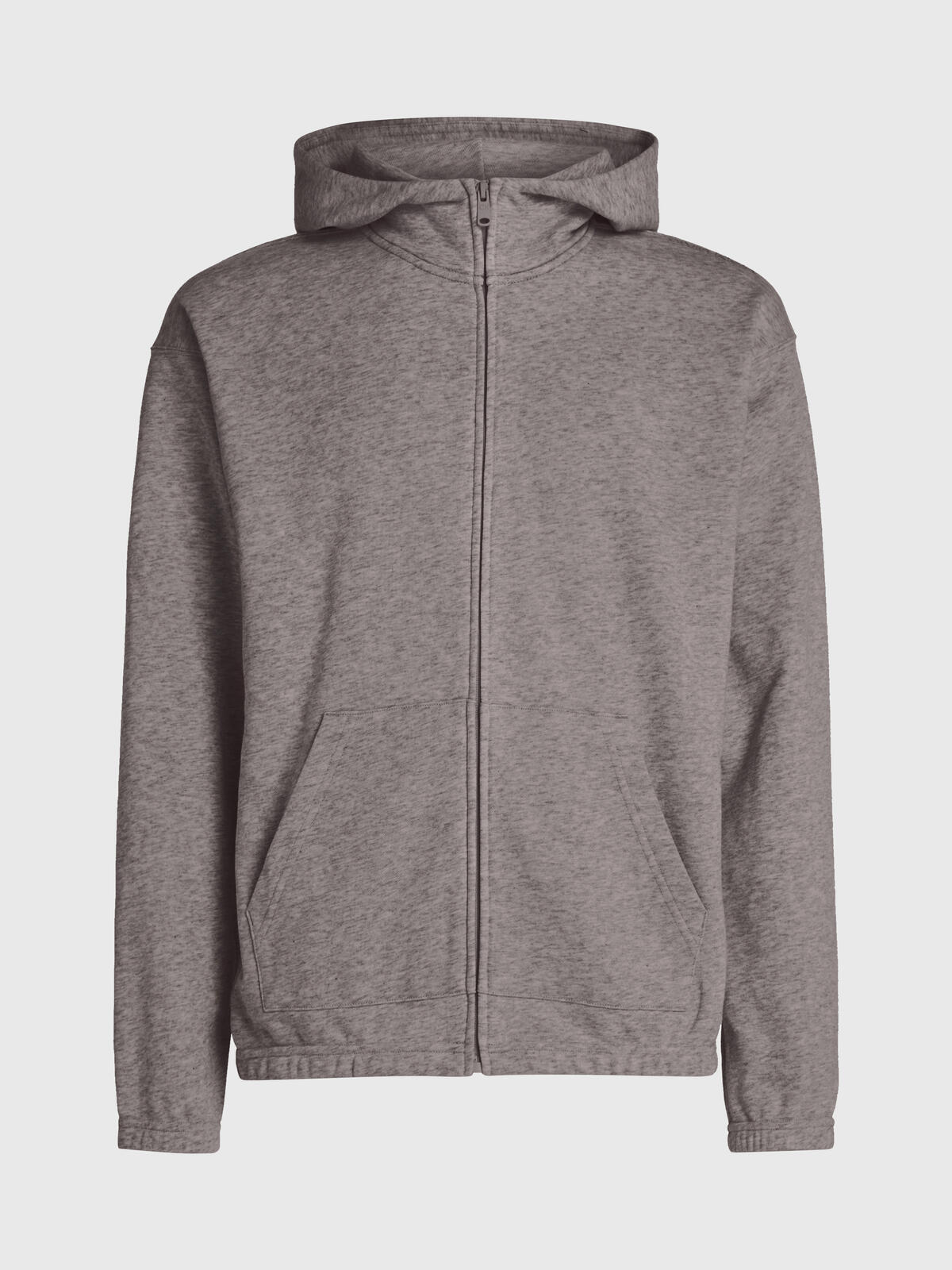 Calvin Klein PW - FZ Hoodie Gri Erkek Fermuarlı Ceket