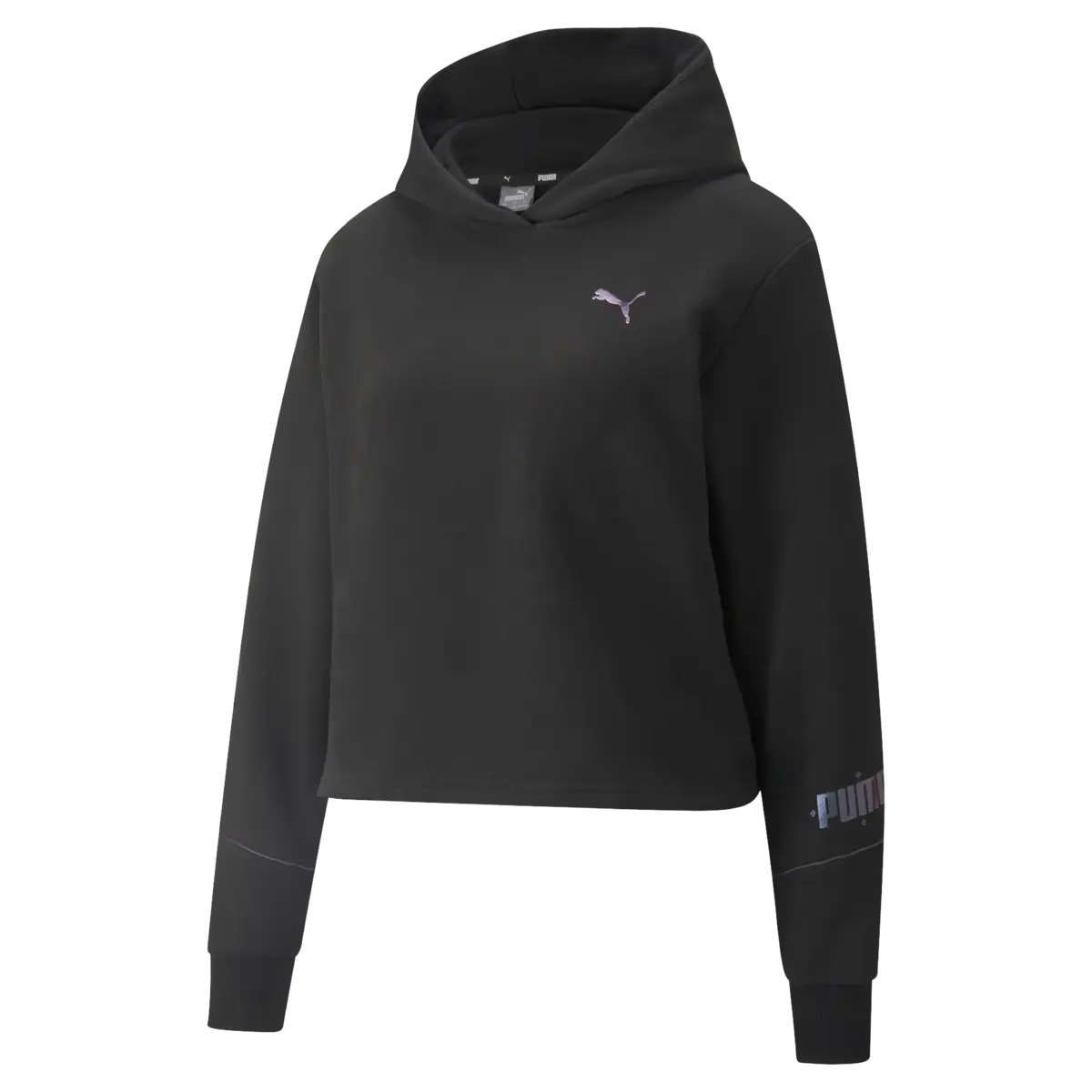 Puma CYBER Cropped Hoodie Siyah Kadın Sweatshirt