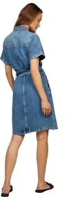 Tommy Hilfiger DNM SS KNEE BELTED D, 1A8 Mavi Kadın Elbise-Etek