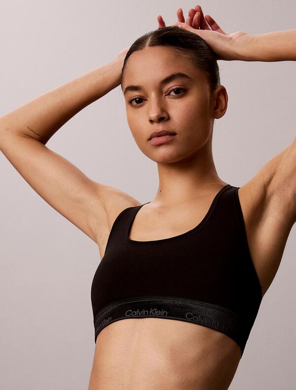 Calvin Klein UNLINED BRALETTE Siyah Astarsız Bralet