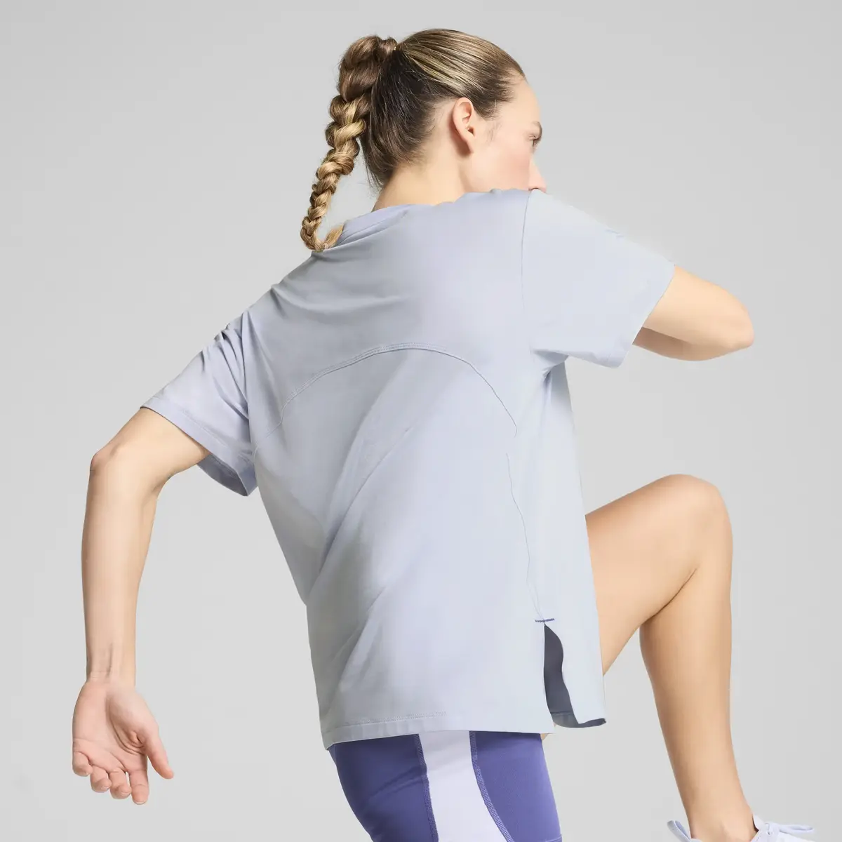 PUMA CLOUDSPUN TEE - REG Mavi Kadın T-Shirt