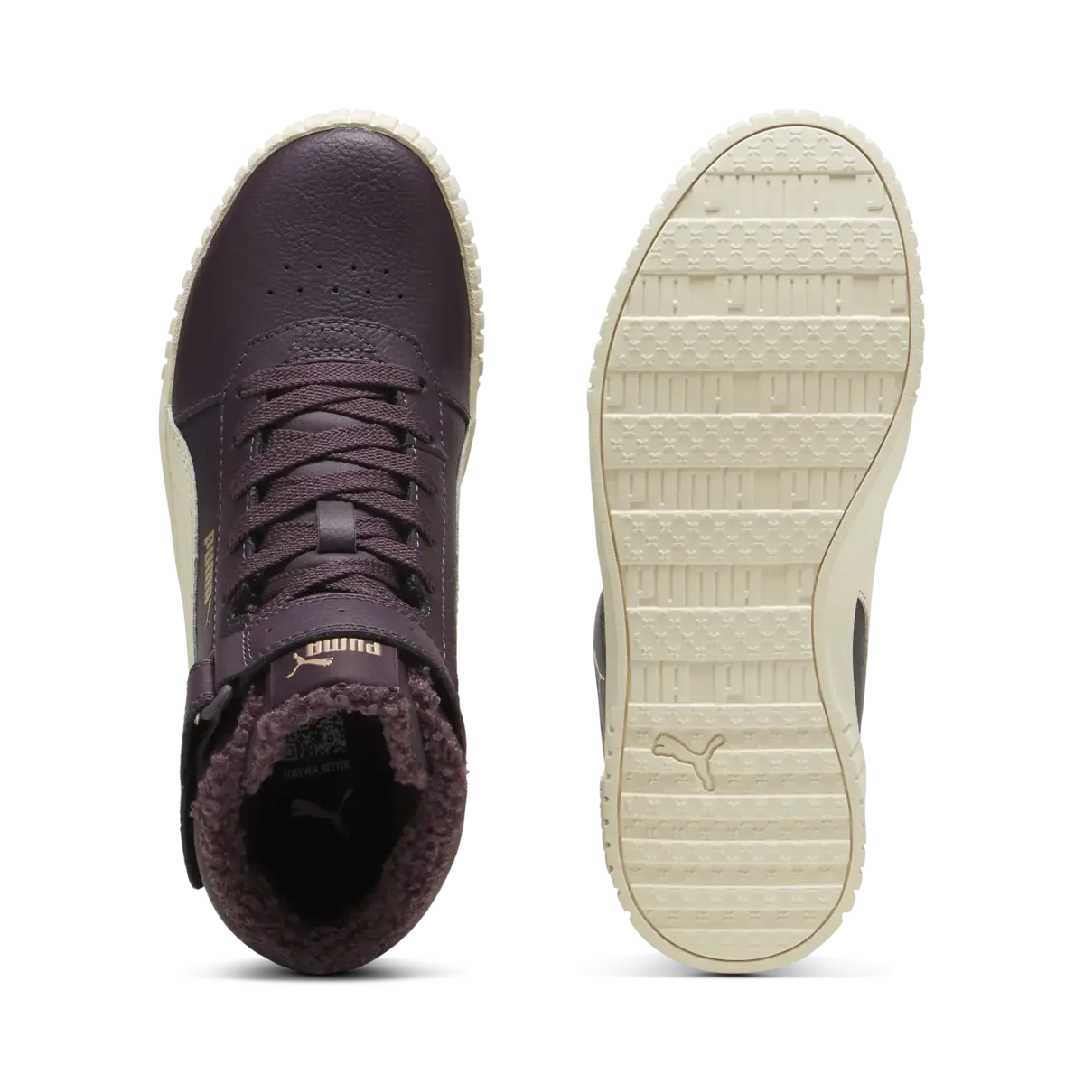 Puma Carina 2.0 Mid WTR Jr Bordo Kadın Spor Ayakkabı & Sneaker