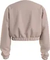 Calvin Klein METALLIC BOX LOGO SW Kadın Kahverengi Sweatshirt