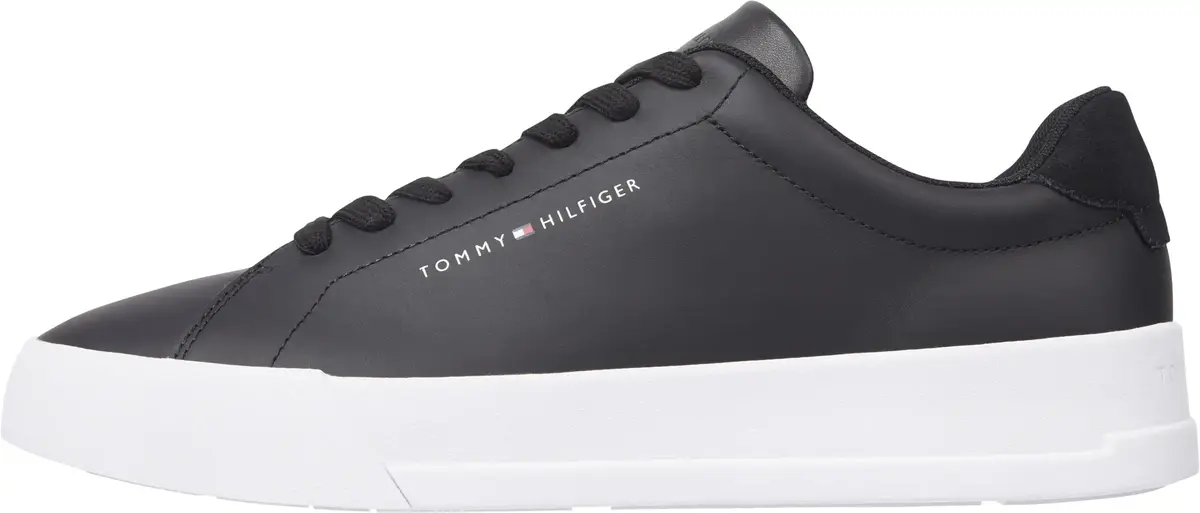 Tommy Hilfiger TH COURT LEATHER, BDS Siyah Erkek Spor Ayakkabı & Sneaker