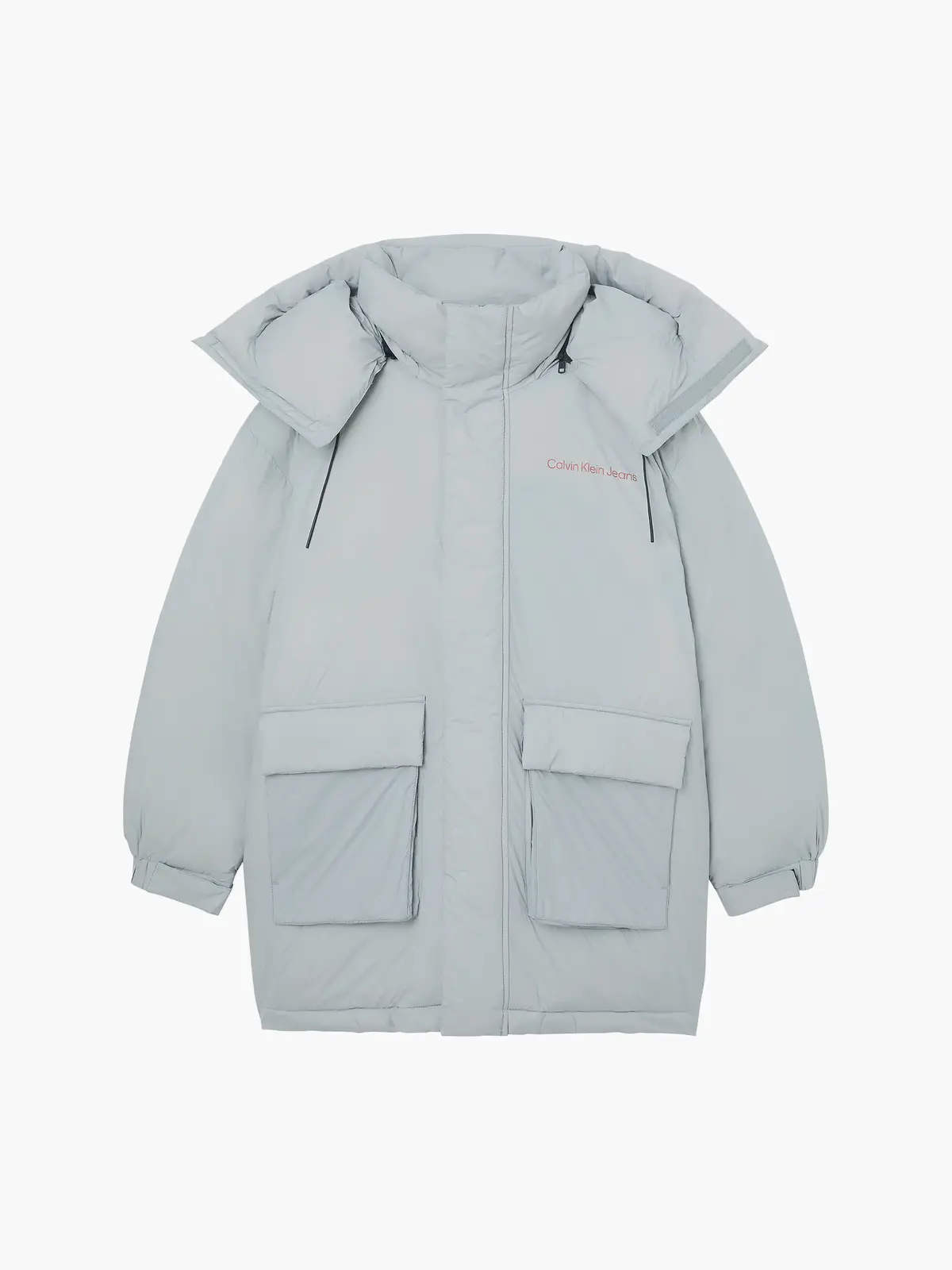 Calvin Klein SUSTAINABLE LONG PAR Erkek Gri Şişme Mont
