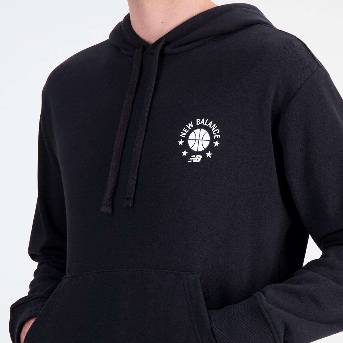 New Balance MNH1411 Erkek Siyah Sweatshirt