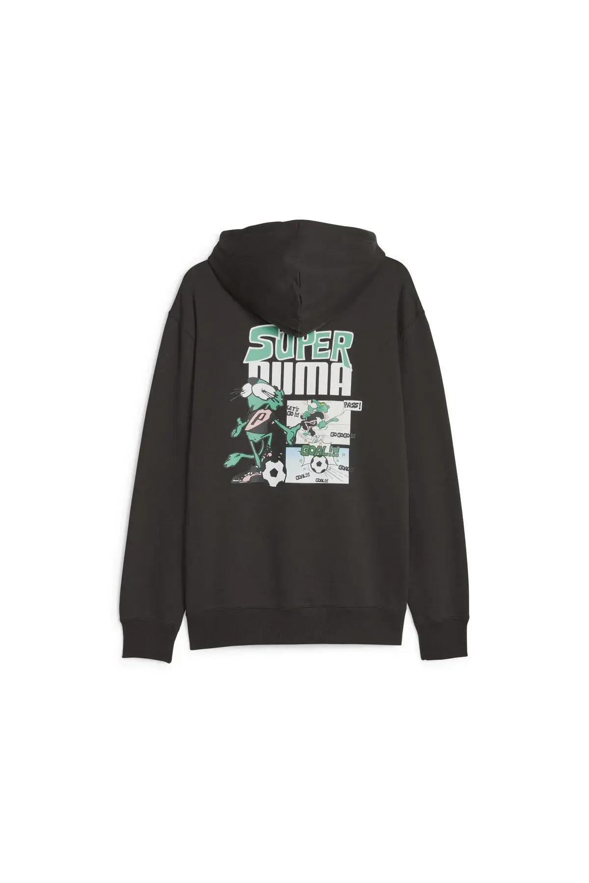 Puma CLASSICS SUPER PUMA Graphic Hoodie TR Siyah Erkek Hoodie