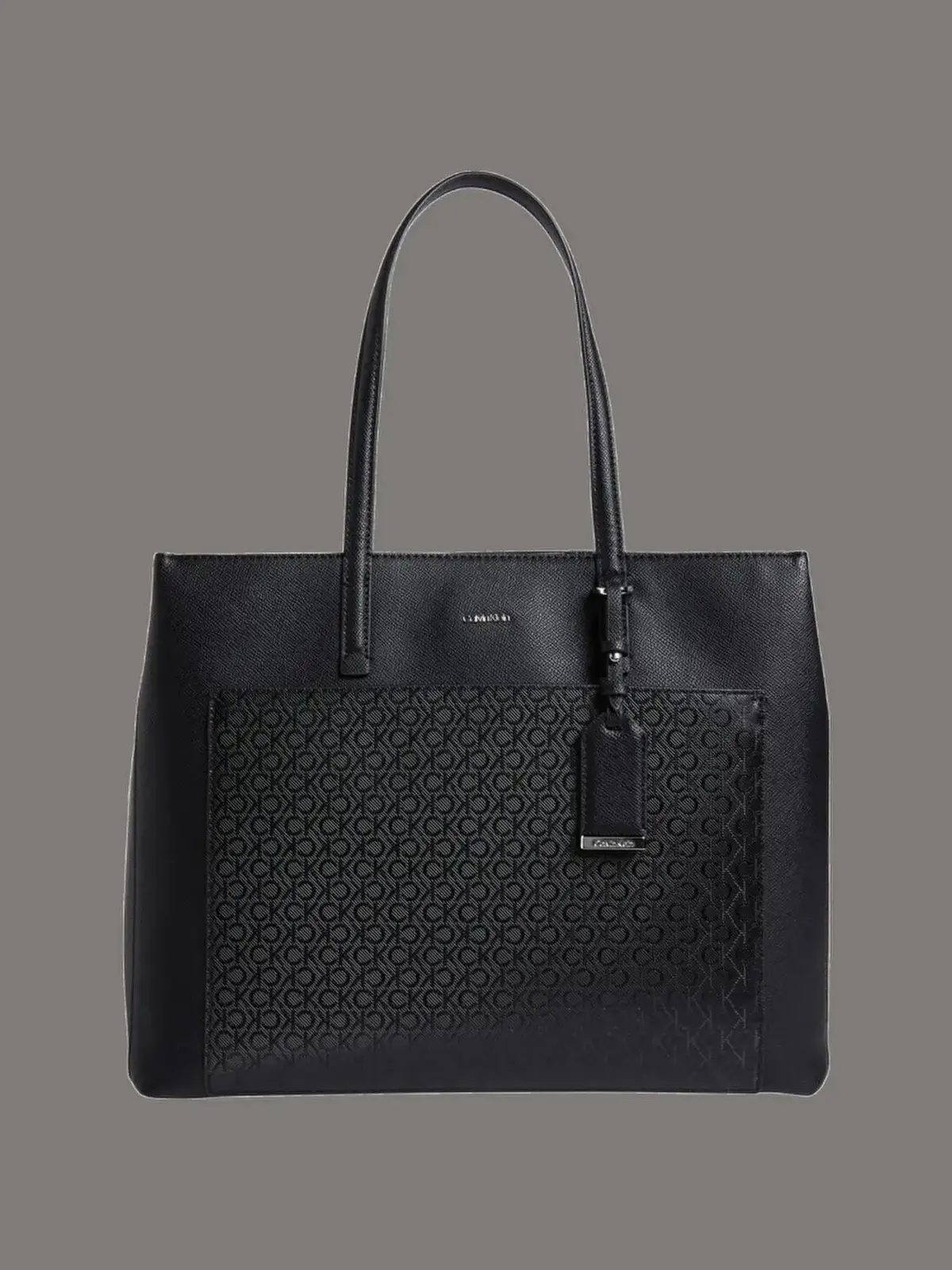 Calvin Klein CK MUST AOP MEDIUM SHOPPER W/POC Siyah Kadın El Çantası Calvin Klein CK MUST AOP MEDIUM SHOPPER W/POC Siyah Kadın El Çantası