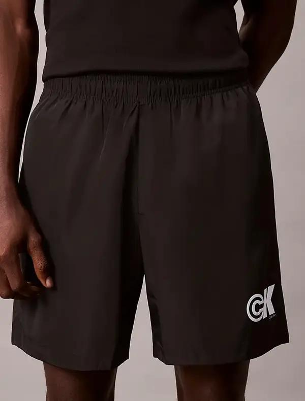 Calvin Klein NYLON LOGO DRAWSTRING SHORT Siyah Erkek Şort