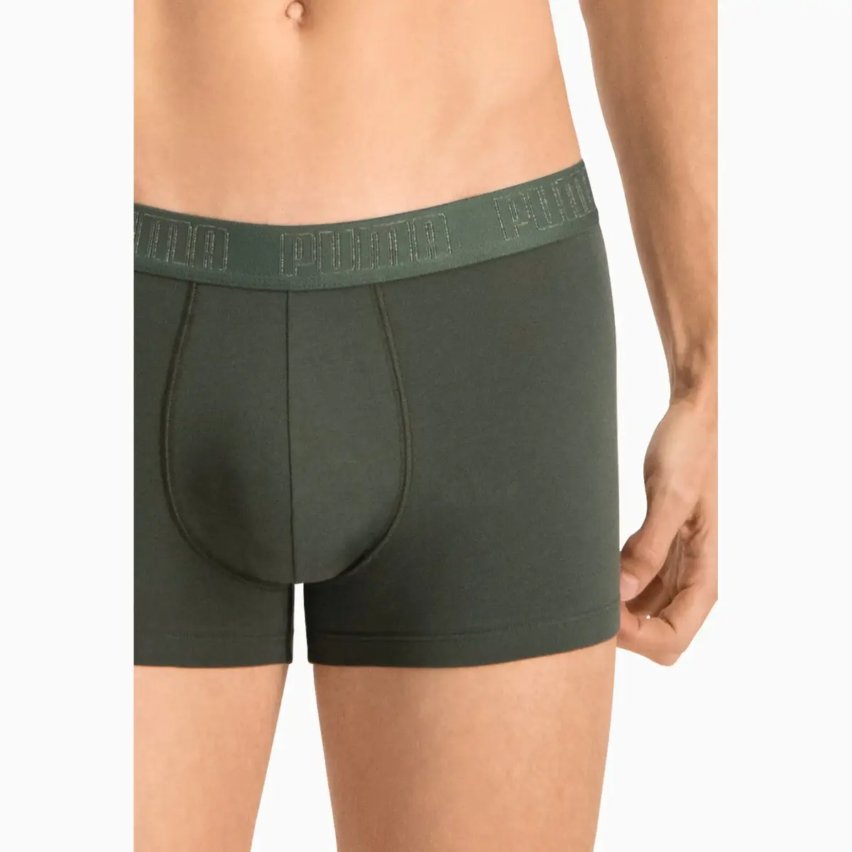 Puma PUMA BASIC TRUNK 2P green melange Yeşil Erkek 2'li Boxer