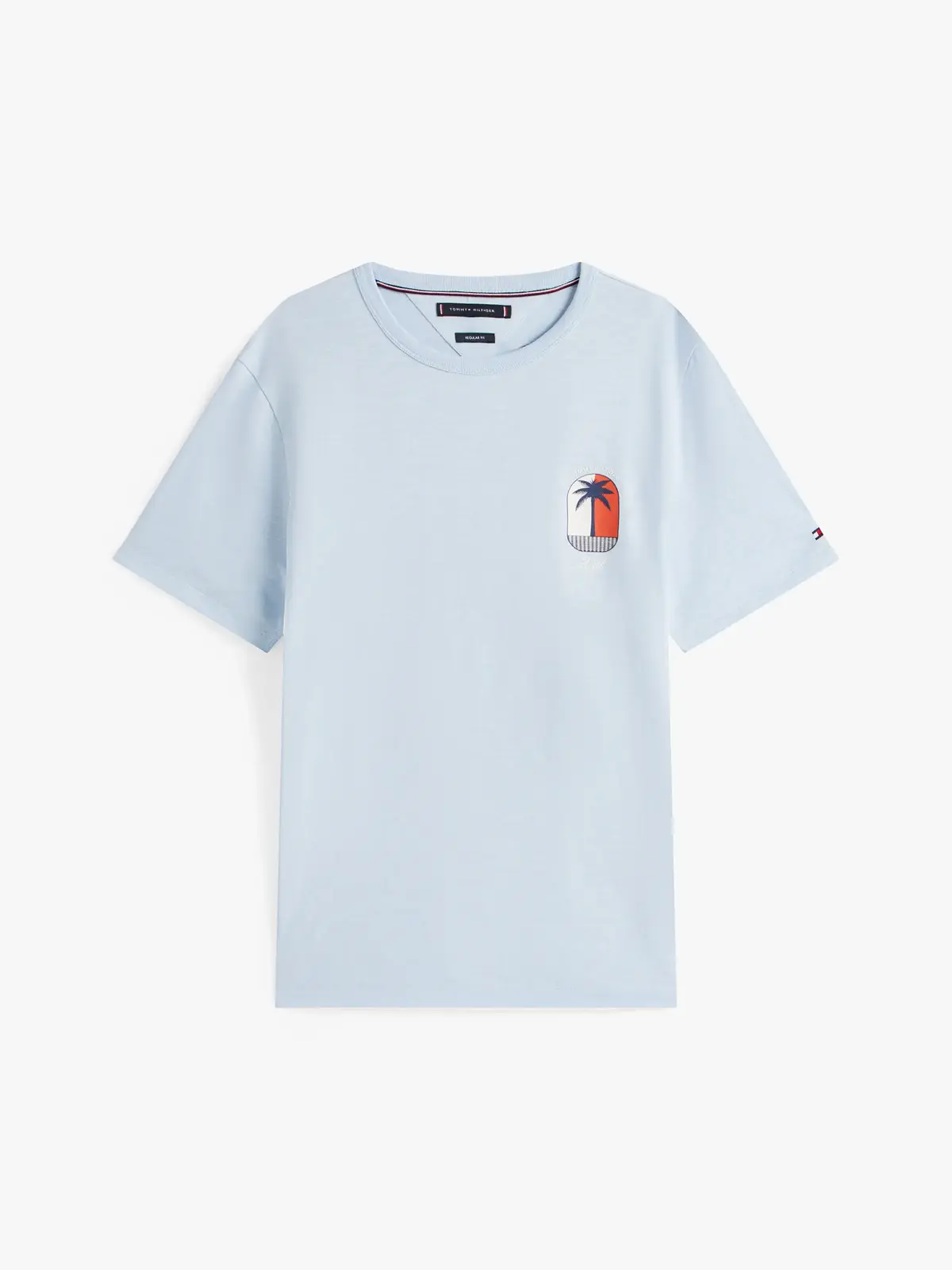 Tommy Hilfiger PALM TREE LABEL TEE Erkek Mavi T-Shirt