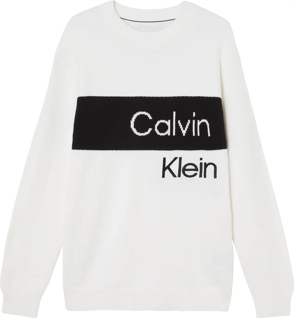 Calvin Klein INSTITUTIONAL BLOCKI Erkek Beyaz Kazak