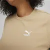 Puma CLASSICS Ribbed Slim Tee Açık Kahve Kadın T-Shirt