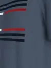 Tommy Hilfiger GROSSGRAIN FLAG TEE Erkek Mavi T-Shirt