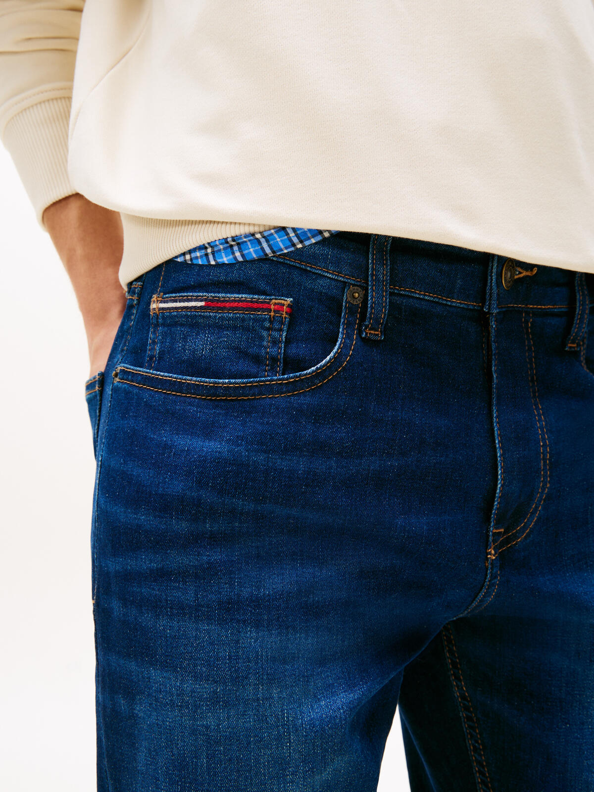 Tommy Hilfiger AUSTIN SLIM TPRD ASD Erkek Mavi Kot Pantolon